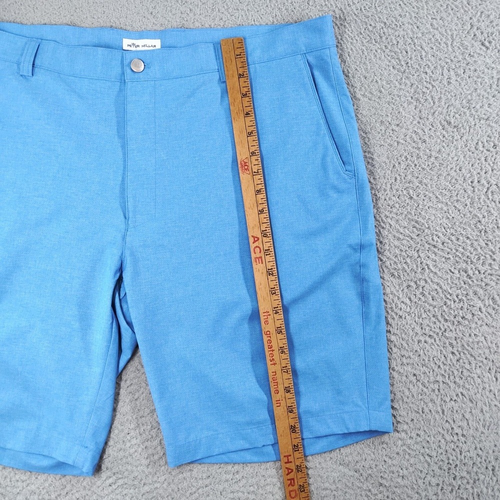 Peter Millar Shorts Mens 40 Blue Crown Sport Performance Wicking Golf Chino EUC - Picture 11 of 16